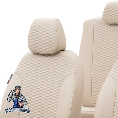 Volkswagen Taigo Seat Cover Madrid Foal Feather Design Beige Leather