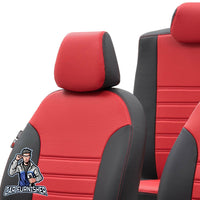 Thumbnail for Volkswagen Caddy Seat Cover New York Leather Design Red Leather