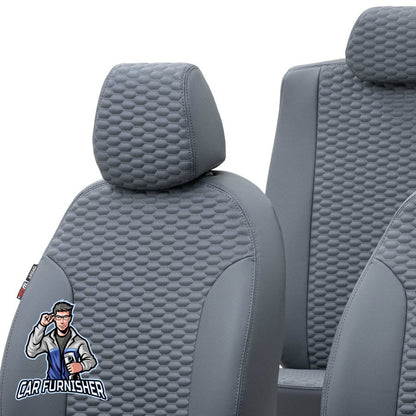 Tata Xenon Seat Covers Tokyo Leather Design Dark Gray Leather
