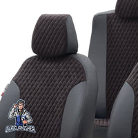 Thumbnail for Volkswagen T-Roc Seat Cover Amsterdam Foal Feather Design Black Leather & Foal Feather