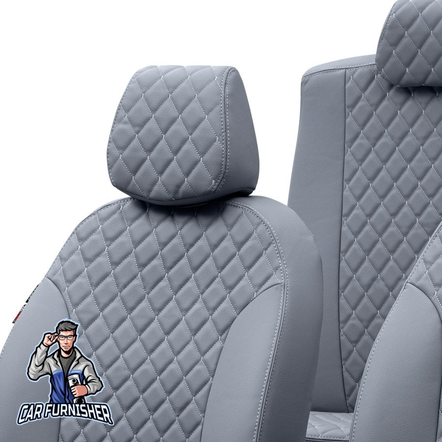 Volvo V50 Seat Cover Madrid Leather Design Dark Gray Leather