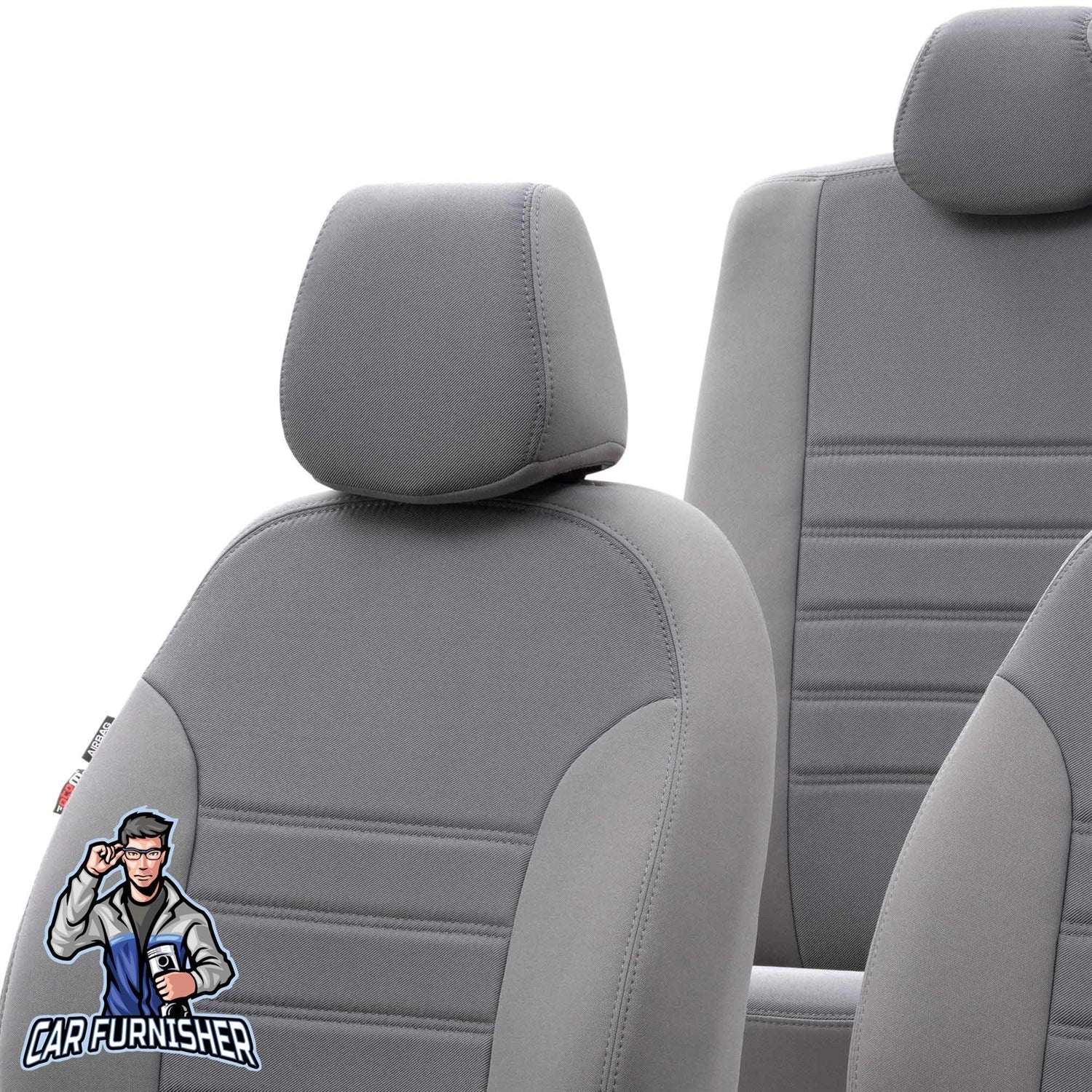 Volvo S90 Seat Cover Original Jacquard Design Gray Jacquard Fabric
