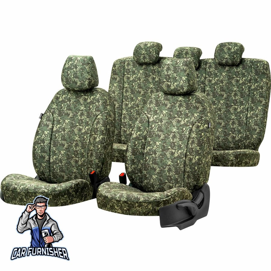 Scania R Seat Cover Camouflage Waterproof Design Himalayan Camo Front Seats (2 Seats + Handrest + Headrests) Waterproof Fabric