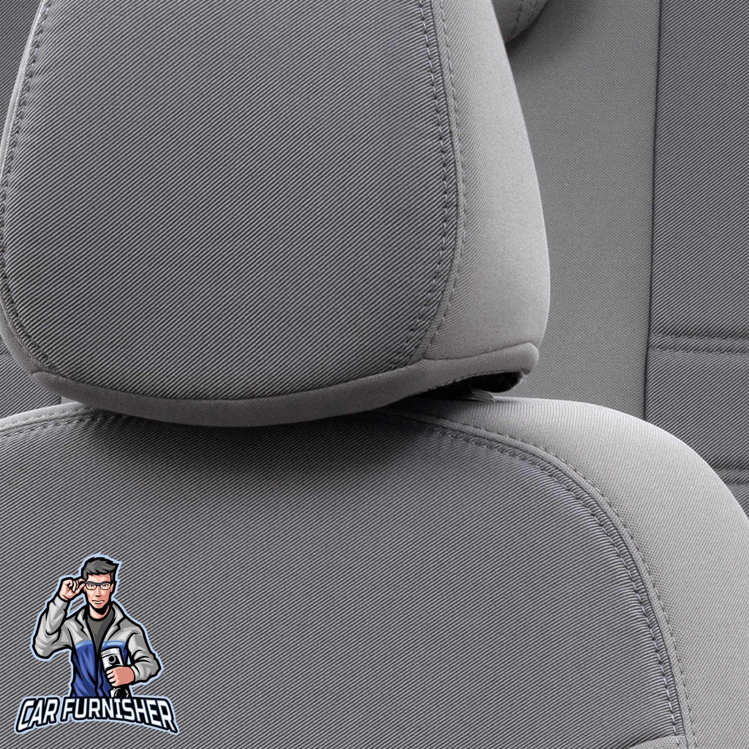 Volkswagen Sharan Seat Cover Tokyo Foal Feather Design Gray Jacquard Fabric