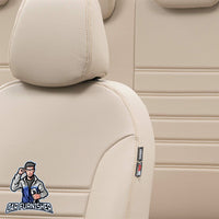 Thumbnail for Volkswagen Caddy Seat Cover Istanbul Leather Design Beige Leather