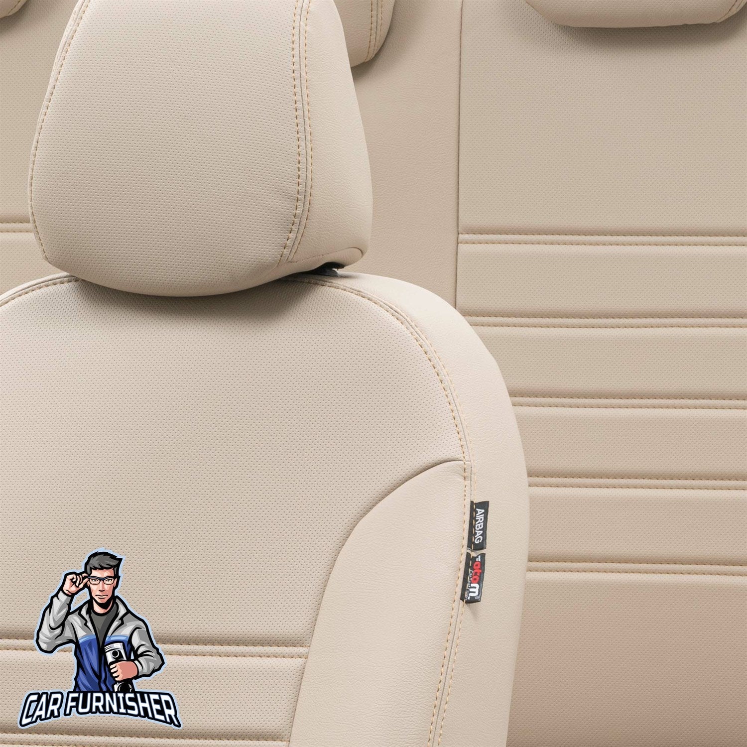 Toyota Corolla Seat Cover Istanbul Leather Design Beige Leather