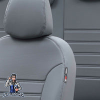 Thumbnail for Toyota Aygo Seat Cover Istanbul Leather Design Smoked Leather