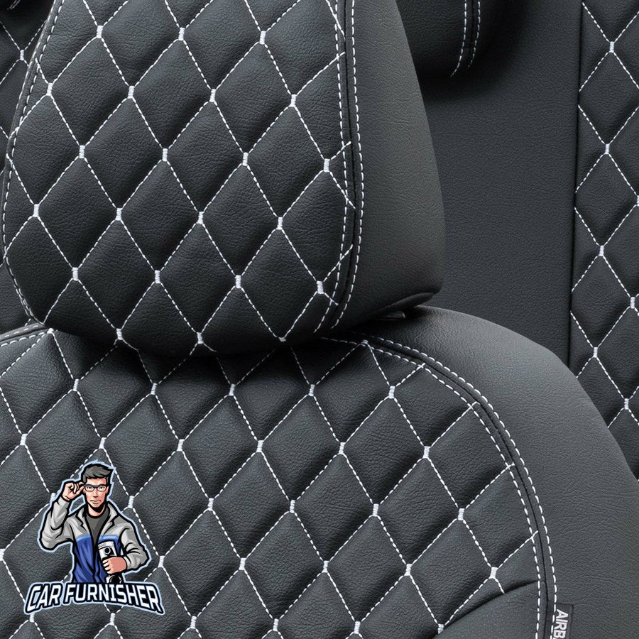 Volvo XC60 Car Seat Cover 2008-2017 D3/D4/D5/T5/T6 Madrid Design Dark Gray Full Leather