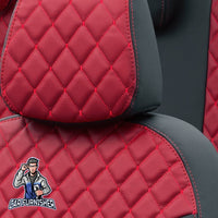 Thumbnail for Volkswagen Caddy Seat Cover Madrid Leather Design Red Leather