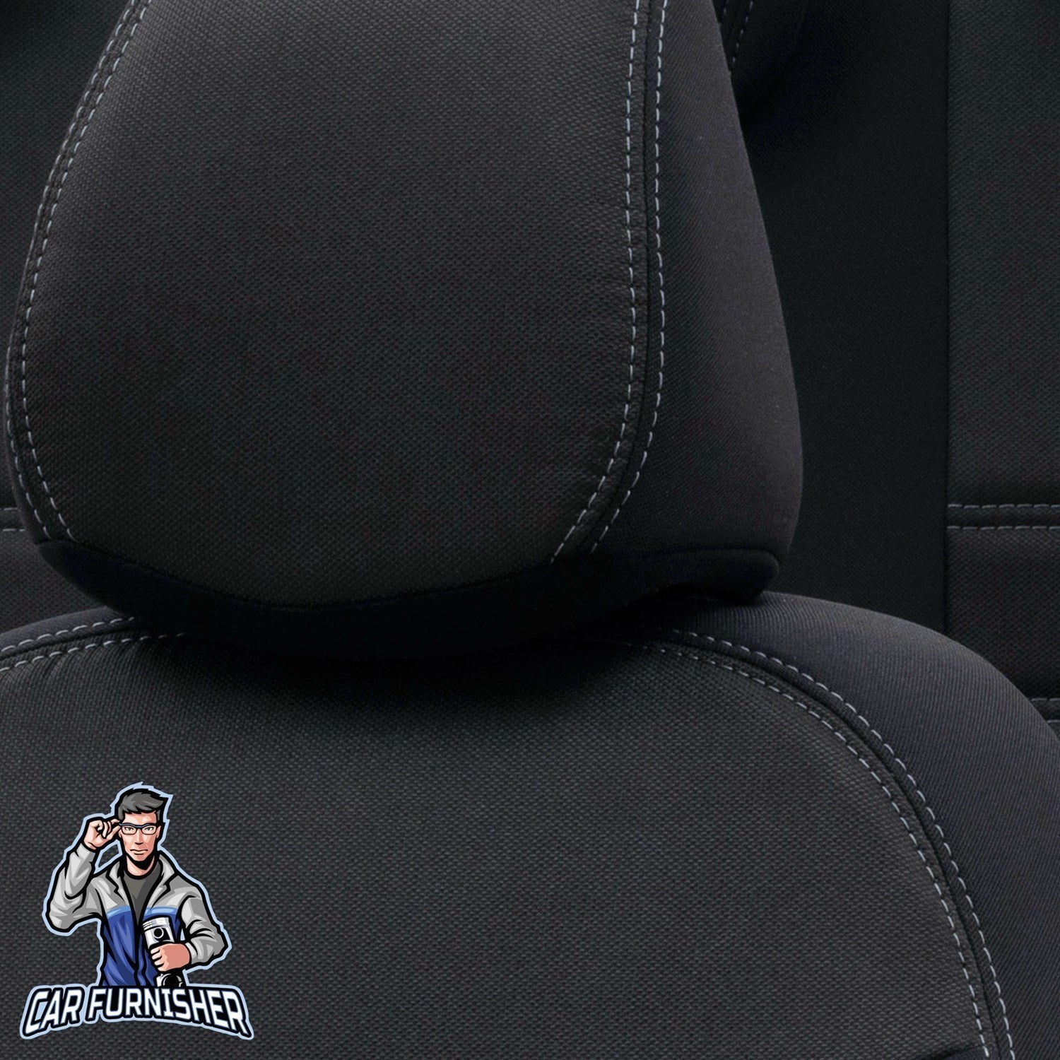 Skoda Roomstar Seat Cover Original Jacquard Design Black Jacquard Fabric