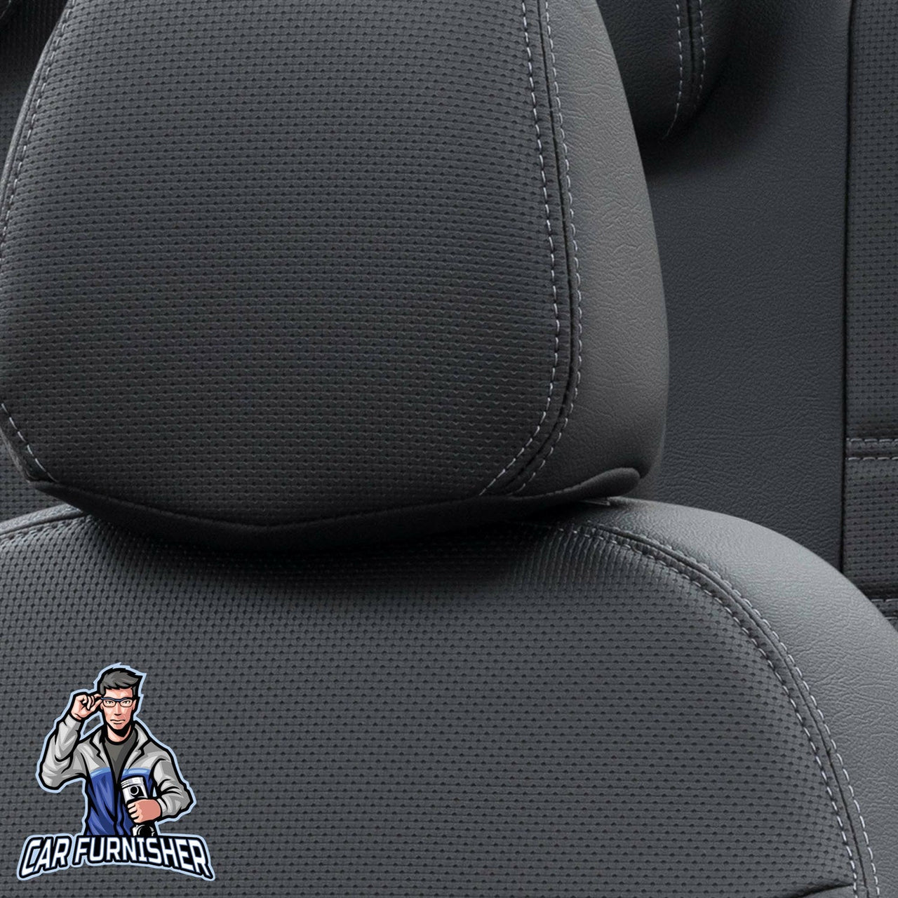Volkswagen Caddy Seat Cover New York Leather Design Black Leather
