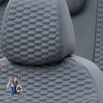 Volkswagen Sharan Seat Cover Madrid Foal Feather Design Smoked Leather