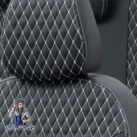 Thumbnail for Tesla Model 3 Seat Cover Amsterdam Leather Design Dark Gray Leather