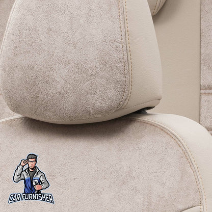 Volvo XC40 Seat Cover Milano Suede Design Beige Leather & Suede Fabric