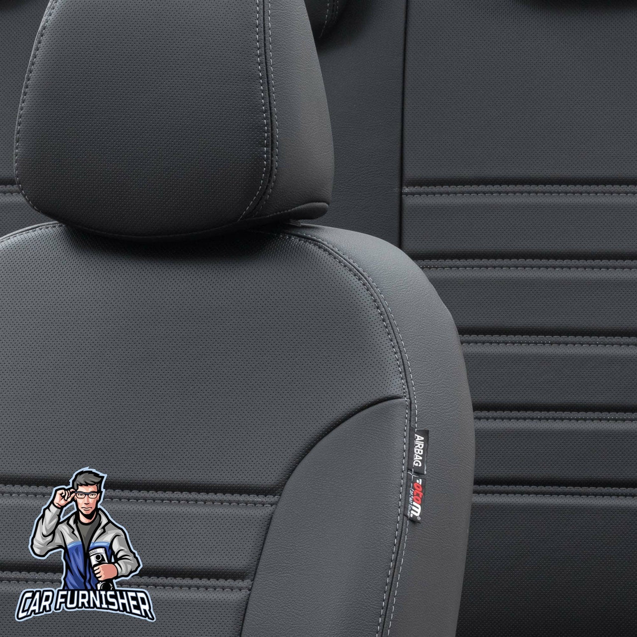 Volvo V70 Seat Cover Istanbul Leather Design Black Leather