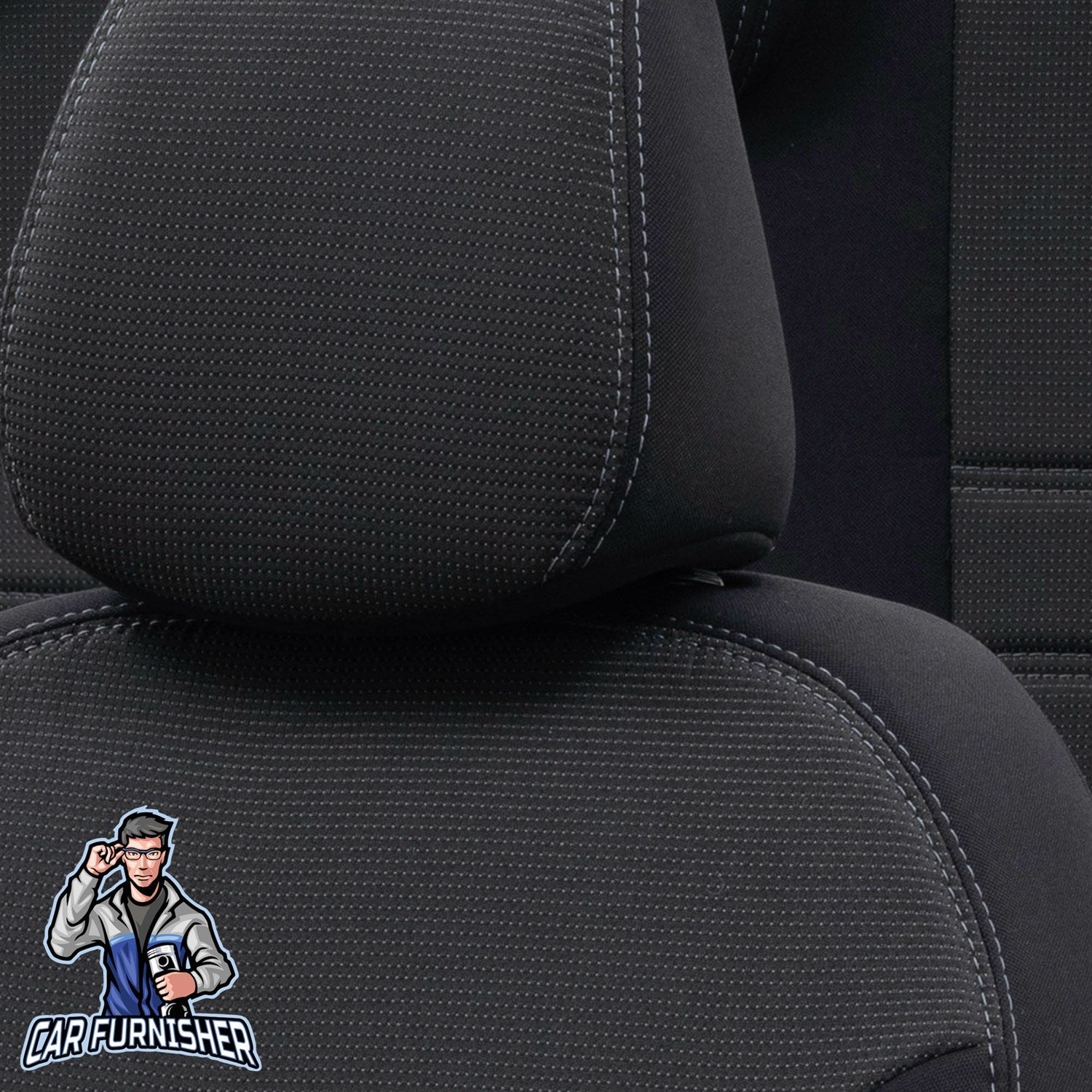 VW CC Comfort Car Seat Cover Coupe 2008-2017 3CC/3C8 Original Dark Gray Full Set (5 Seats + Handrest) Fabric