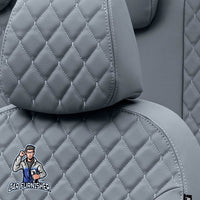 Thumbnail for Scania G Seat Cover Madrid Leather Design Smoked Front Seats (2 Seats + Handrest + Headrests) Leather