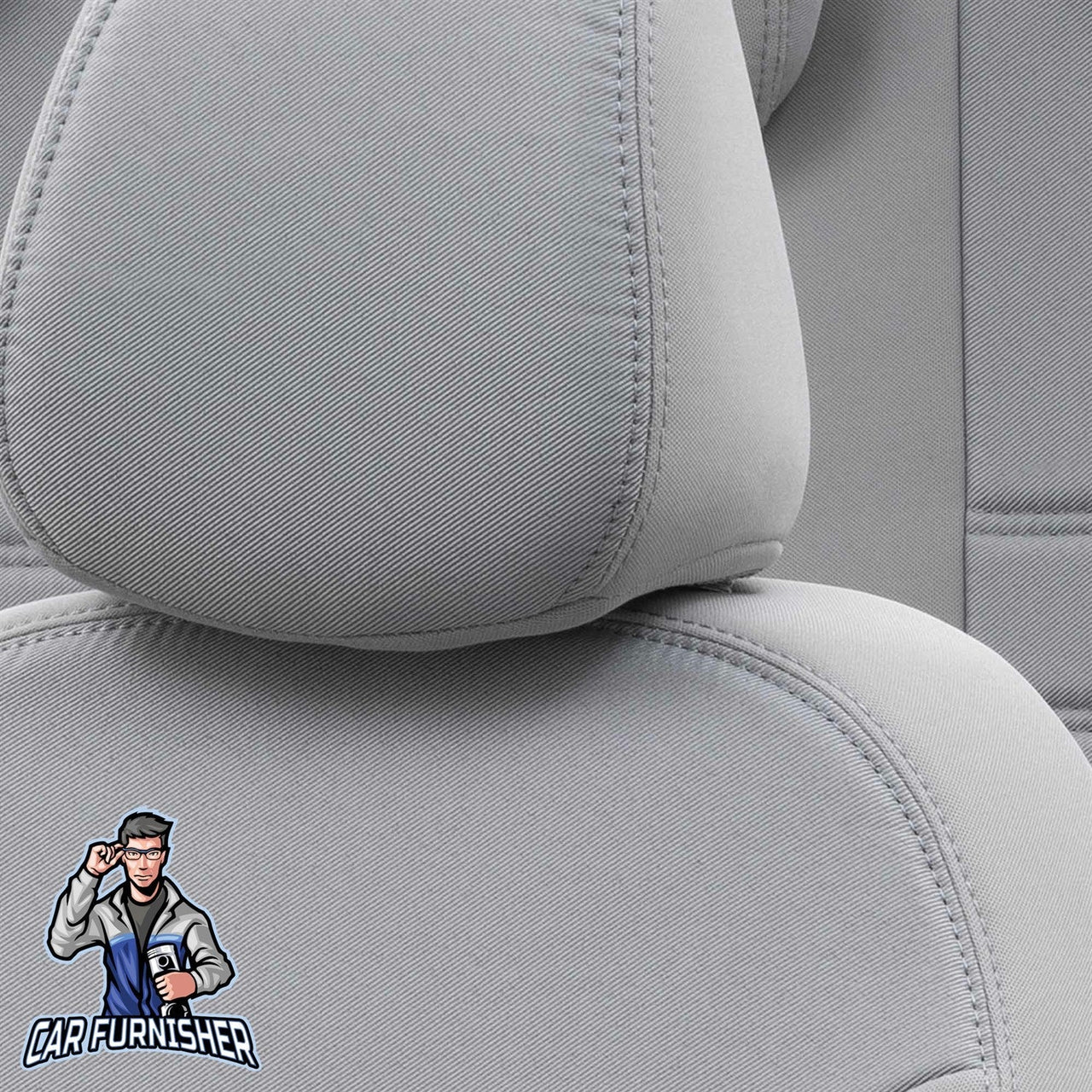 Volvo V70 Seat Cover Original Jacquard Design Light Gray Jacquard Fabric