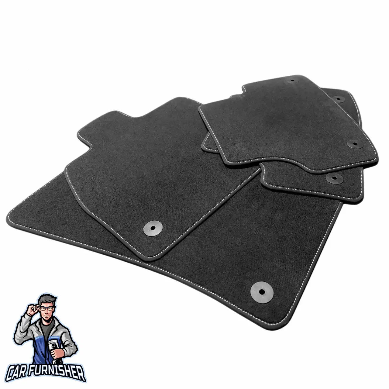 Jaguar X-Type Mats - Custom Fit Carpet & Velour Multi Color Rim