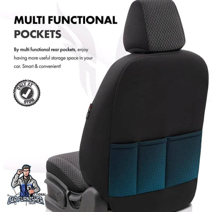 Luxury Car Seat Cover Set (3 Colors) | Toro Performance Series Gray Leather & Fabric