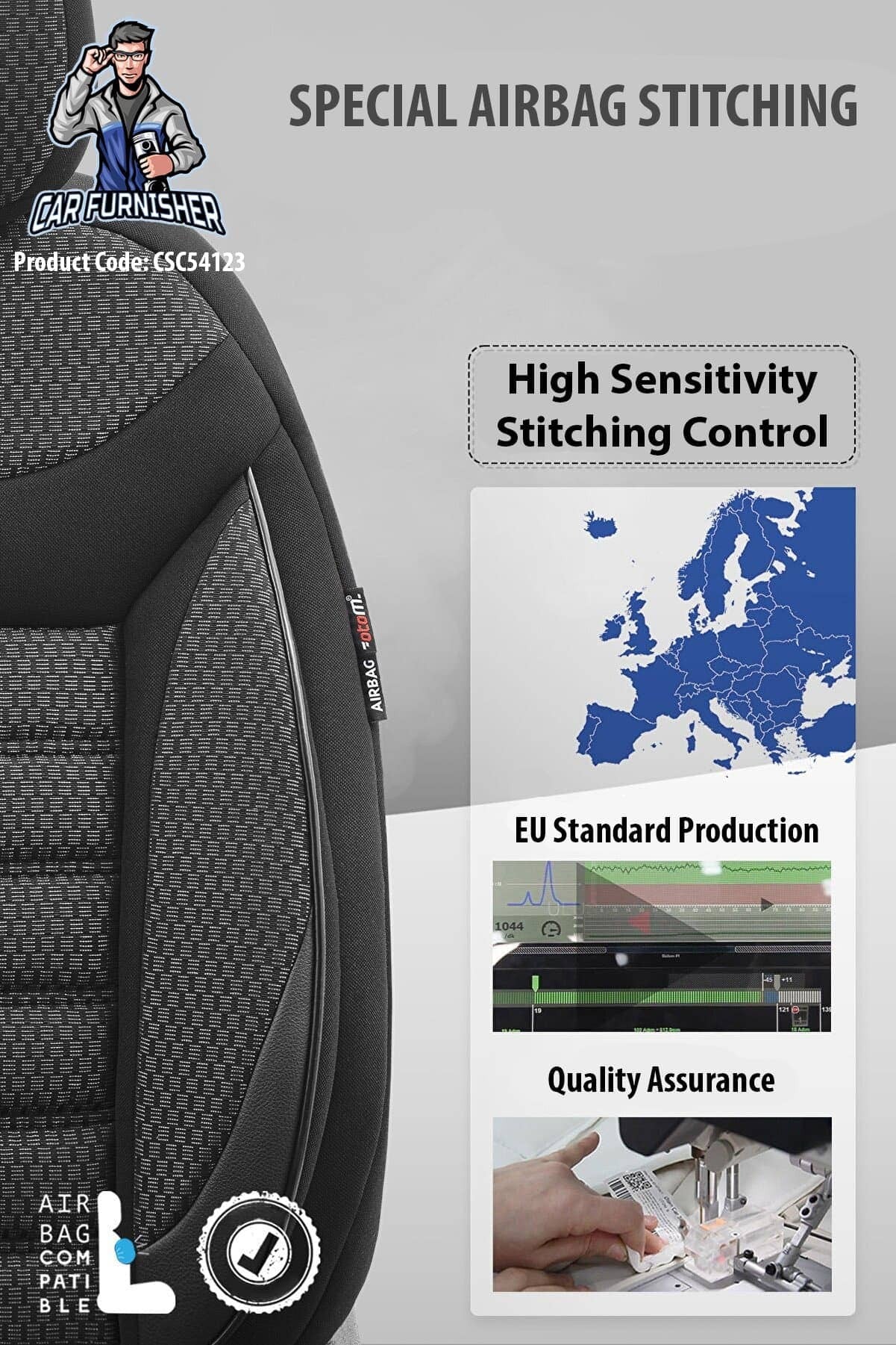 Hyundai Ioniq 6 Seat Covers Line Design