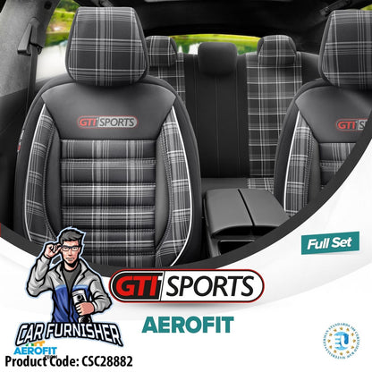 VW Golf GTI Car Seat Covers MK4/MK5/MK6/MK7 1998-2020 Special Series Smoked Black Leather & Fabric