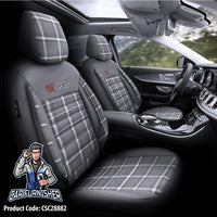 Thumbnail for Volkswagen Jetta Seat Covers GTI Sports Design Gray 5 Seats + Headrests (Full Set) Leather & Jacquard Fabric