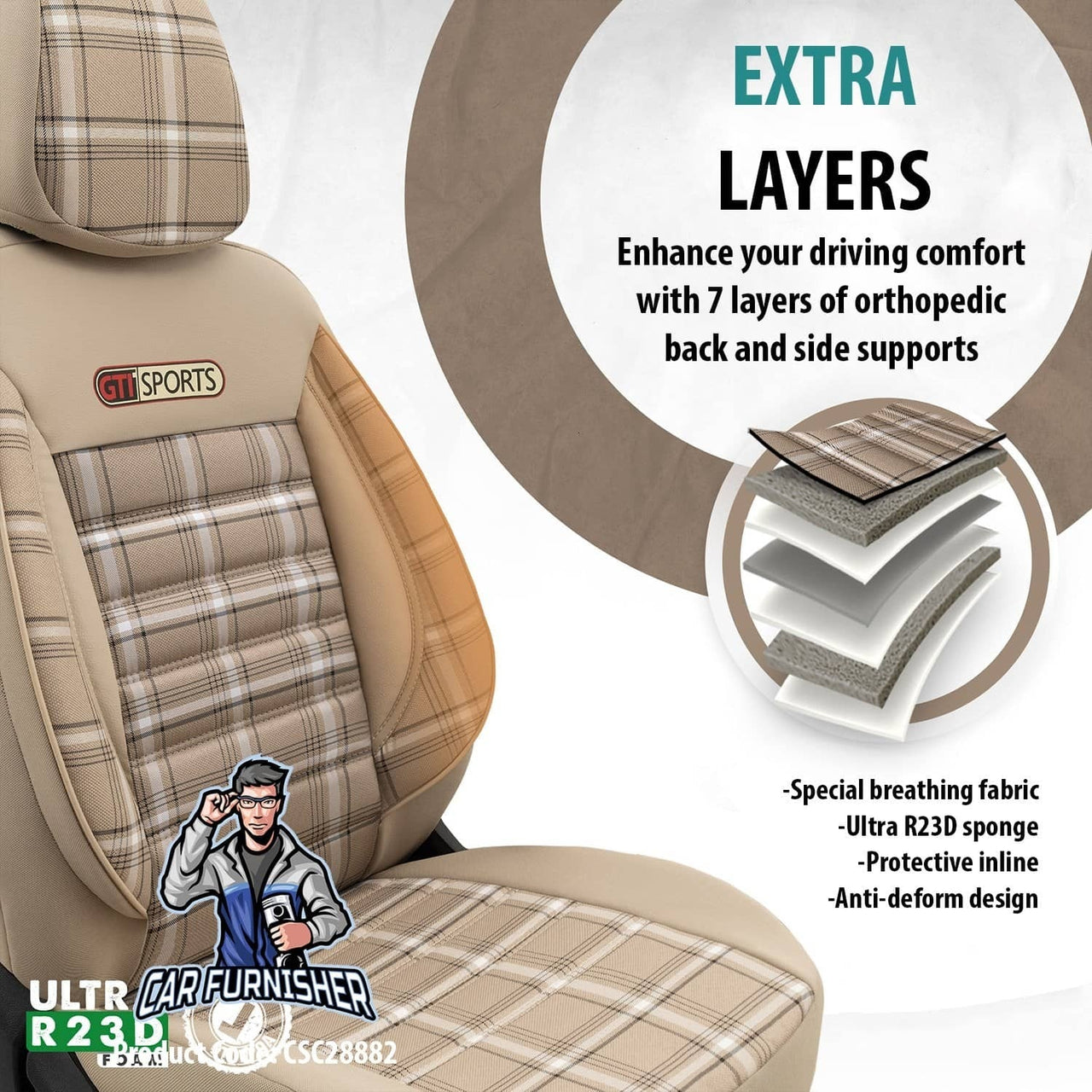 Hyundai Casper Seat Covers GTI Sports Design