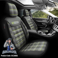 Thumbnail for Volkswagen Passat Seat Covers GTI Sports Design Green 5 Seats + Headrests (Full Set) Leather & Jacquard Fabric