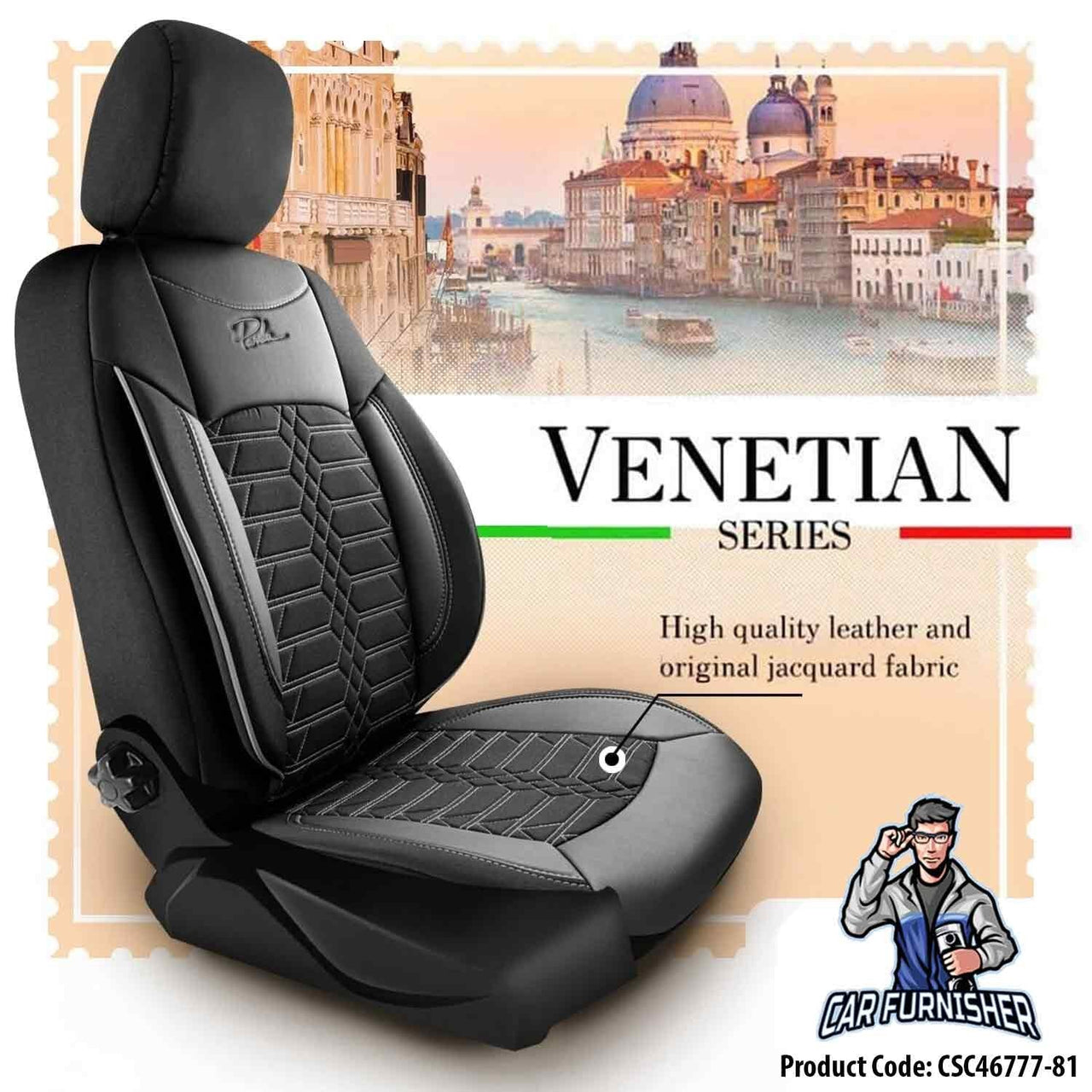 Hyundai Ioniq 6 Seat Covers Venetian Design