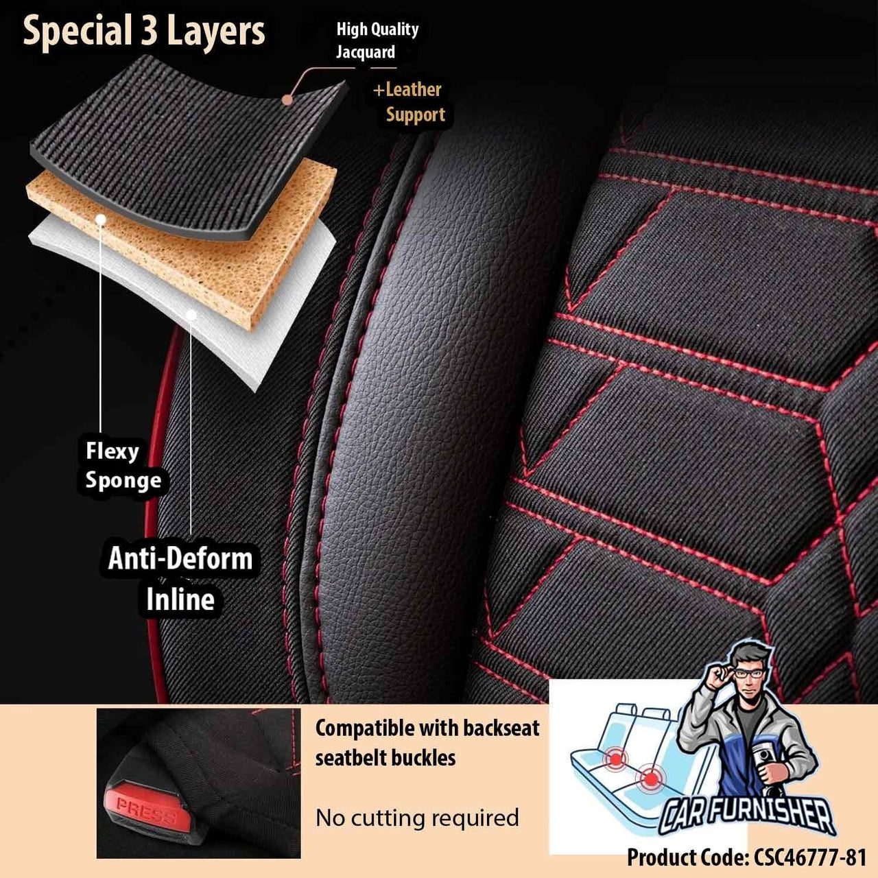 Fiat Panda Seat Covers Venetian Design