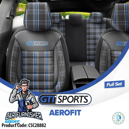 VW Polo GTI Car Seat Covers MK3/MK4/MK5/MK6 1995-2023 Special Series Blue Leather & Fabric