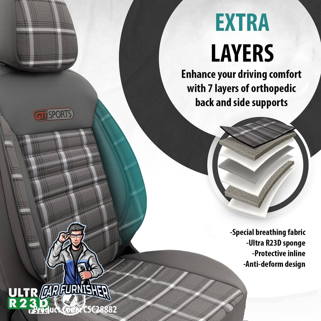 Nissan Navara Seat Covers GTI Sports Design