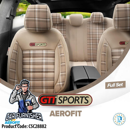 VW Polo GTI Car Seat Covers MK3/MK4/MK5/MK6 1995-2023 Special Series Beige Leather & Fabric