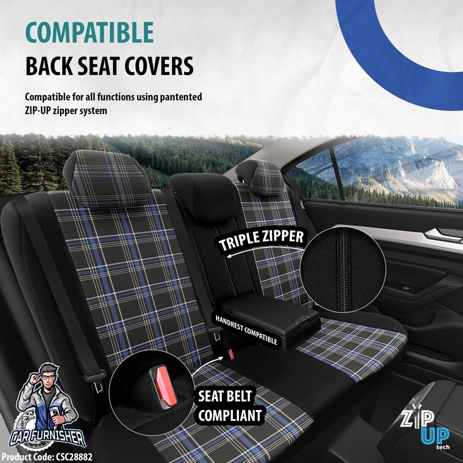 VW Golf GTI Car Seat Covers MK4/MK5/MK6/MK7 1998-2020 Special Series Blue Leather & Fabric