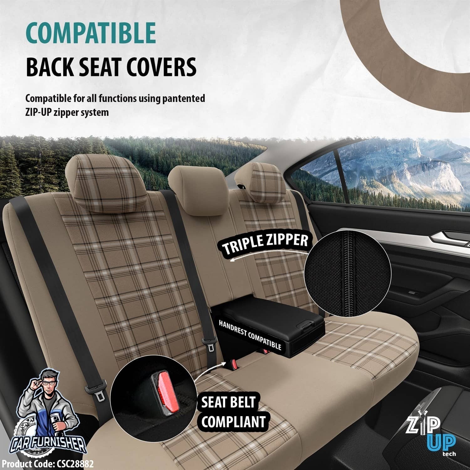 VW Golf GTI Car Seat Covers MK4/MK5/MK6/MK7 1998-2020 Special Series Beige Leather & Fabric