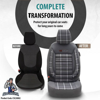 VW Golf GTI Car Seat Covers MK4/MK5/MK6/MK7 1998-2020 Special Series Gray 5 Seats + Headrests (Full Set) Leather & Fabric