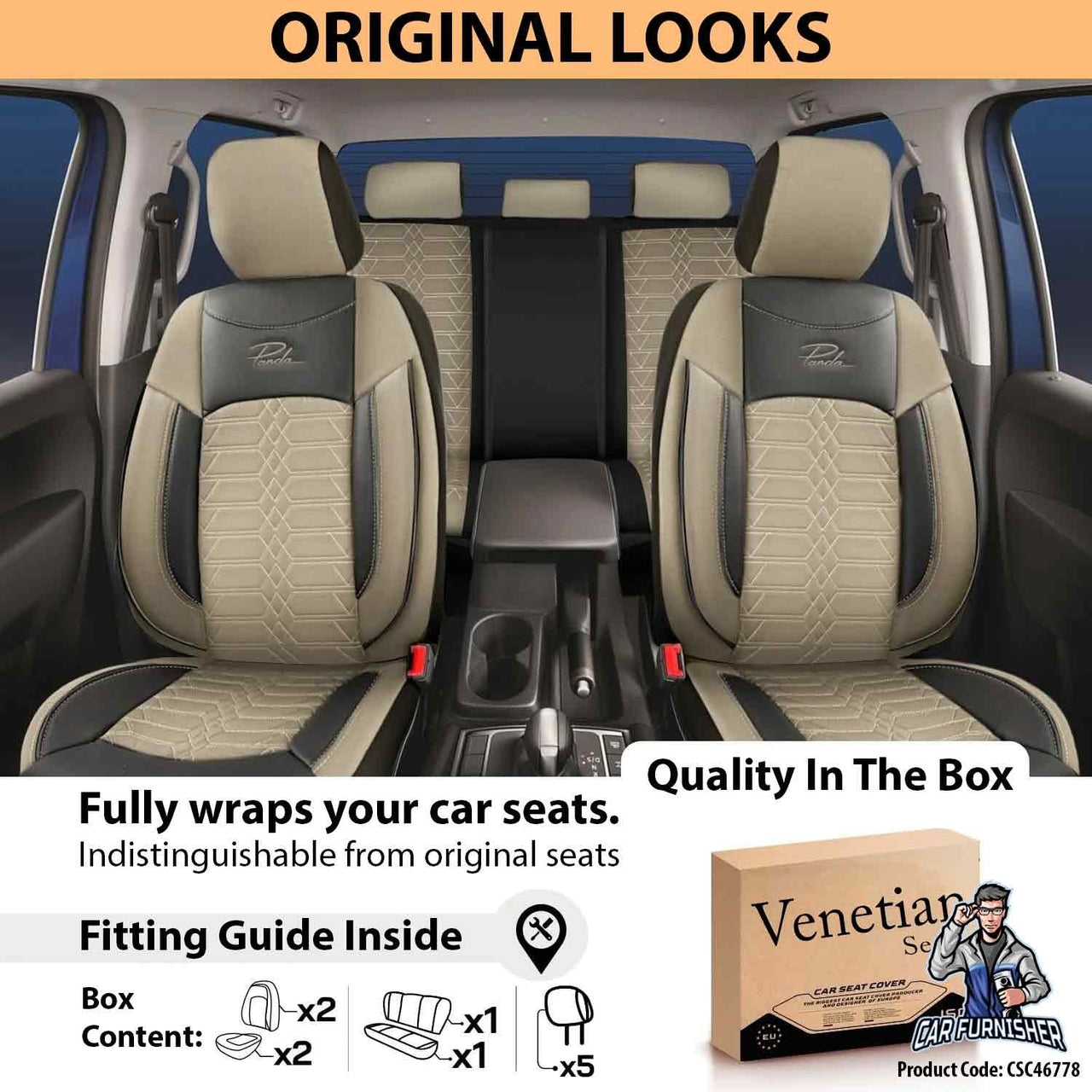 Tesla Model Y Seat Covers Venetian Design