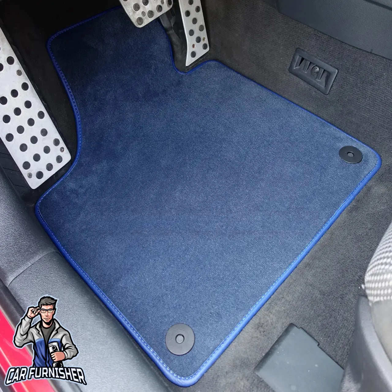 4-Piece Black Velour Car Floor Mats For Mercedes AMG GLC – Waterproof Heavy-Duty Liners