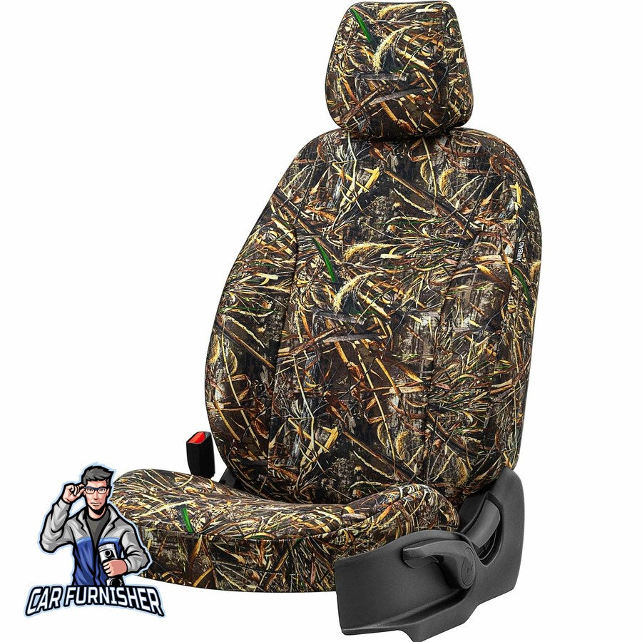 Audi A3 Car Seat Cover 1997-2023 Custom Camouflage Design Gobi Camo Full Set (5 Seats + Handrest) Fabric