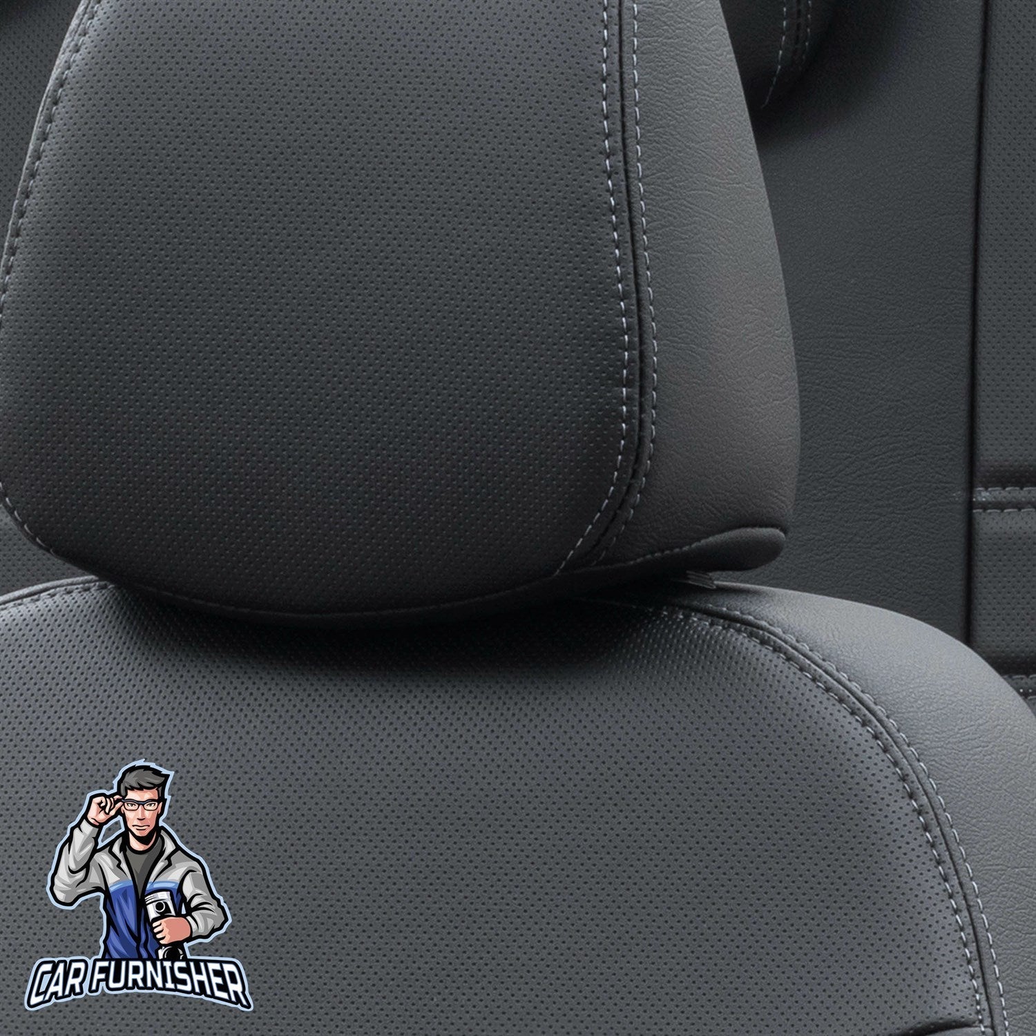 Audi Q2 Car Seat Cover 2016-2023 Custom Istanbul Design Black Full Set (5 Seats + Handrest) Leather & Fabric