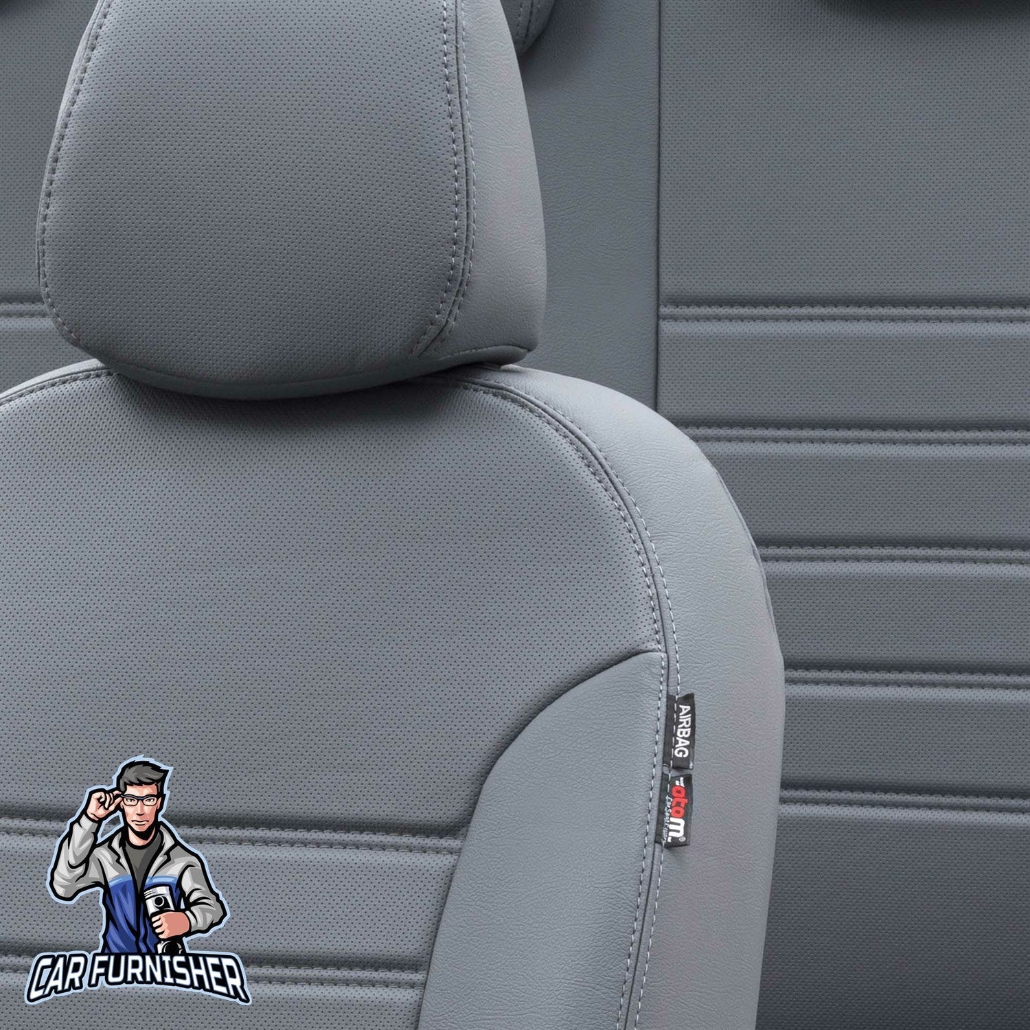 Audi Q5 Car Seat Cover 2008-2016 Custom Istanbul Design Smoked Full Set (5 Seats + Handrest) Leather & Fabric