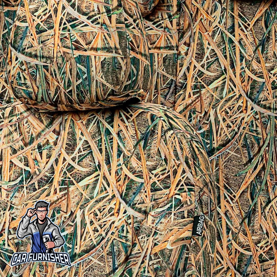 Audi Q7 Car Seat Cover 2005-2015 Custom Camouflage Design Mojave Camo Full Set (5 Seats + Handrest) Fabric