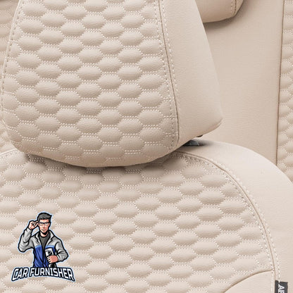 Audi Q7 Seat Cover Tokyo Leather Design Beige Leather