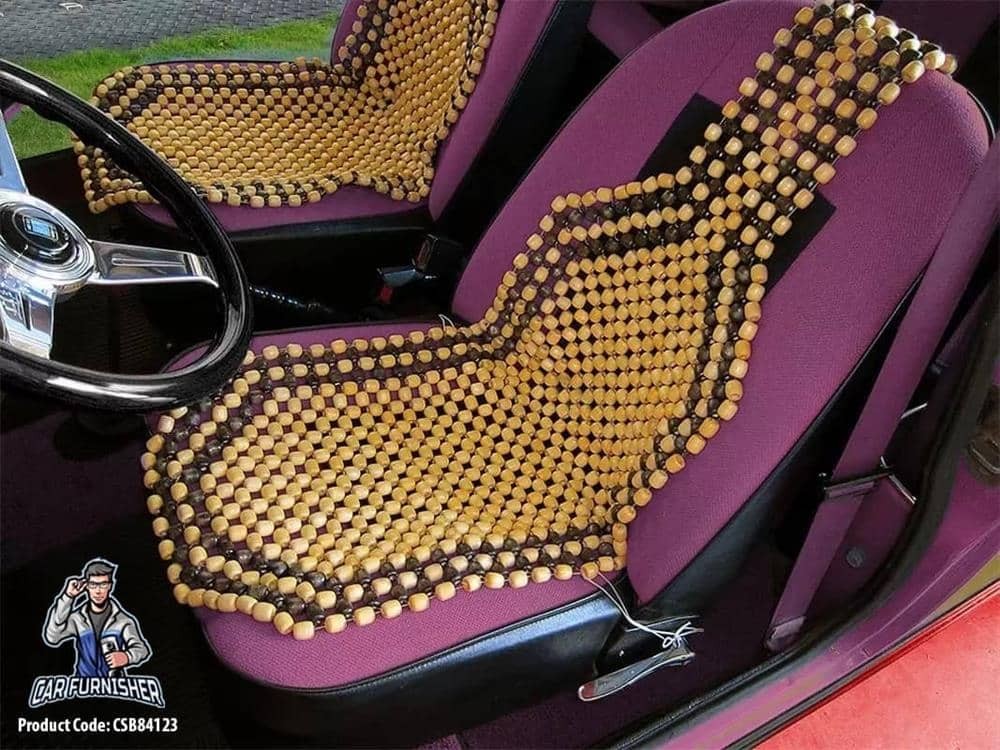 Beaded Car Seat Cover Real Wood