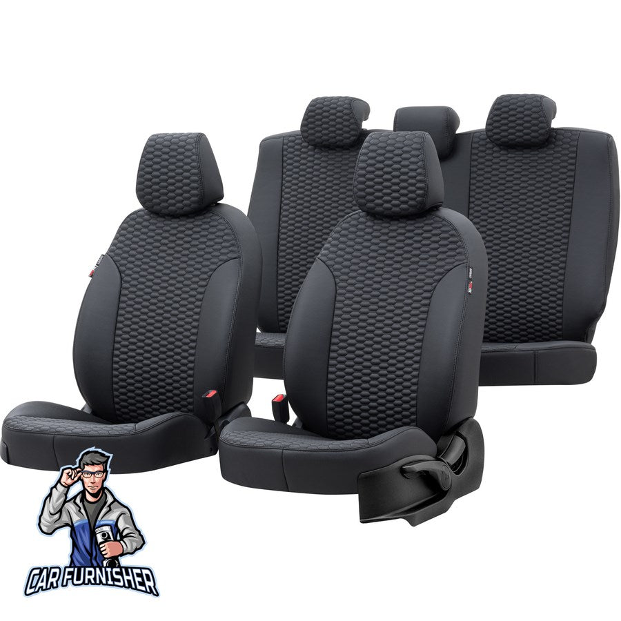 Bmw 1 Series Car Seat Cover 2004-2019 E87/F20 Custom Tokyo Design Black Full Set (5 Seats + Handrest) Full Leather