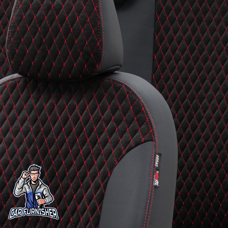 Bmw 2 Series Car Seat Cover 2014-2018 F45 Amsterdam Foal Feather Red Leather & Foal Feather