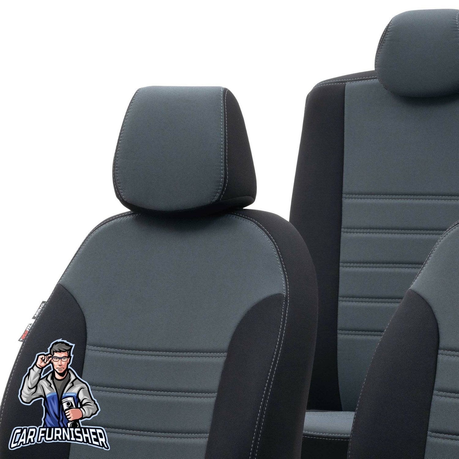 Bmw 5 Series Car Seat Cover 1996-2023 E39/E60/F10/G30 Original Smoked Black Full Set (5 Seats + Handrest) Fabric