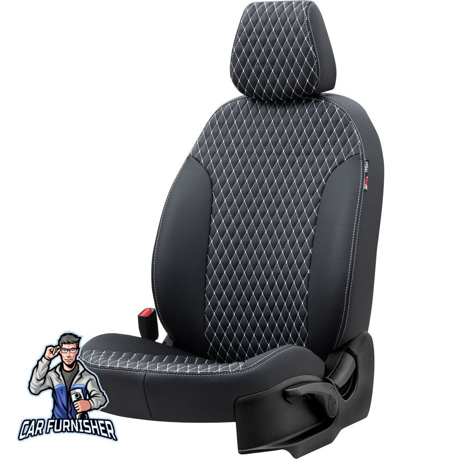 Bmw X3 Car Seat Cover 2003-2017 E83/F25 Custom Amsterdam Design Dark Gray Full Set (5 Seats + Handrest) Full Leather