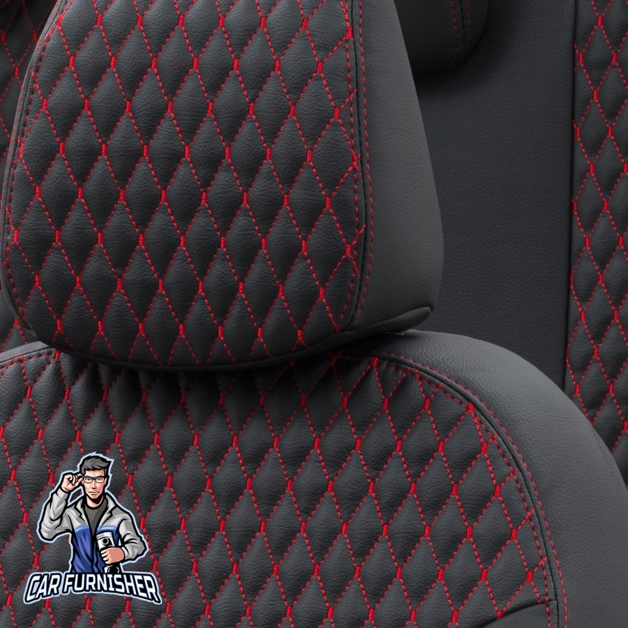 Bmw X3 Car Seat Cover 2003-2017 E83/F25 Custom Amsterdam Design Red Full Set (5 Seats + Handrest) Full Leather